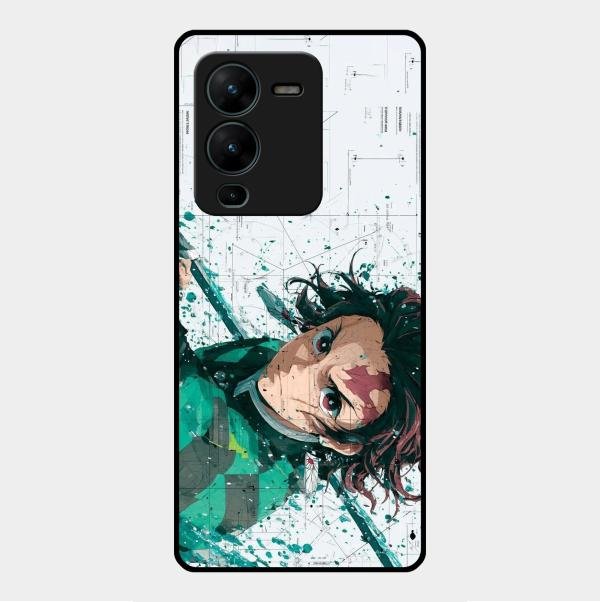 The Gentle Slayer Glass Case Cover For Vivo V25 Pro 5G