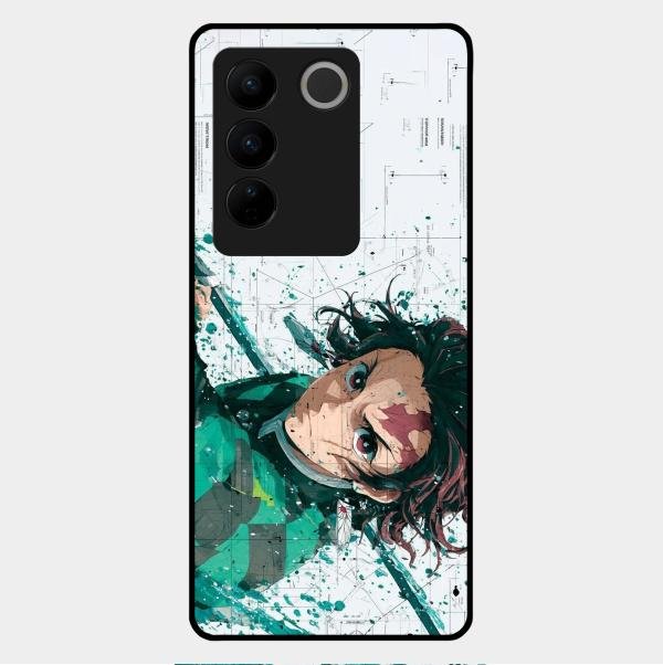 The Gentle Slayer Glass Case Cover For Vivo V27 Pro 5G