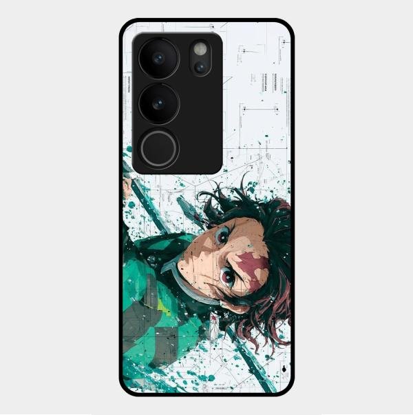 The Gentle Slayer Glass Case Cover For Vivo V29 5G