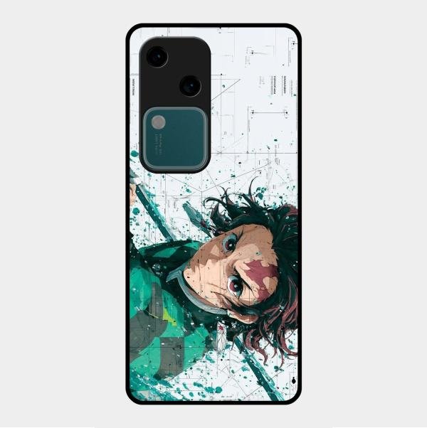The Gentle Slayer Glass Case Cover For Vivo V30 5G