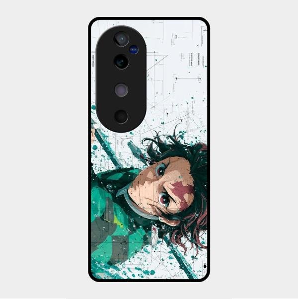 The Gentle Slayer Glass Case Cover For Vivo V40 5G