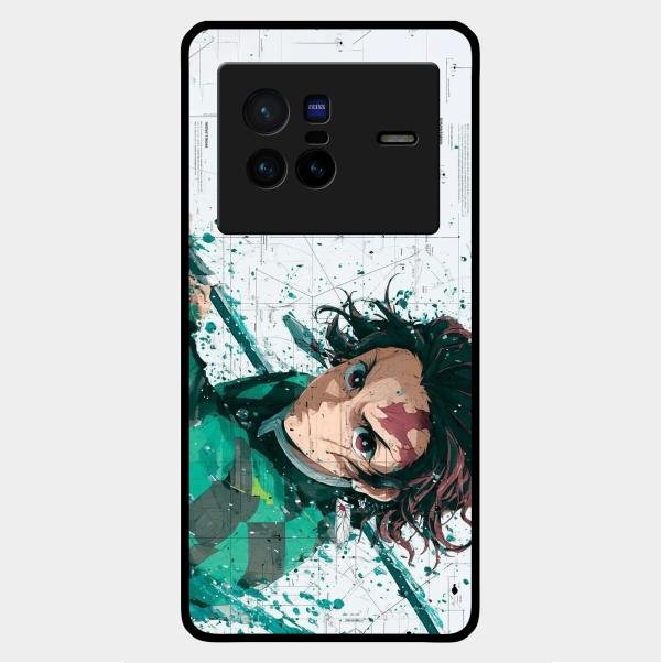 The Gentle Slayer Glass Case Cover For Vivo X80 5G