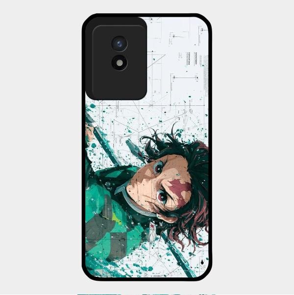The Gentle Slayer Glass Case Cover For Vivo Y02T
