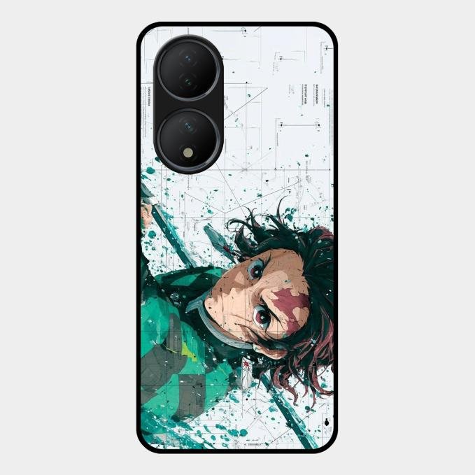 The Gentle Slayer Glass Case Cover For Vivo Y100 5G
