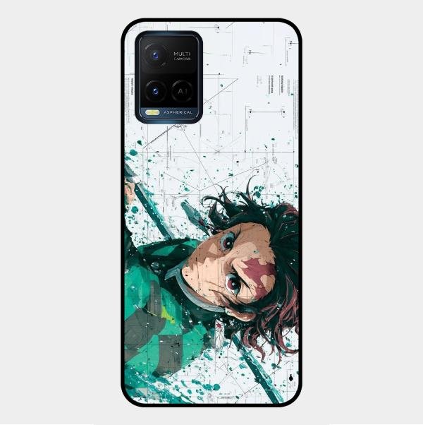 The Gentle Slayer Glass Case Cover For Vivo Y33T