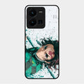 The Gentle Slayer Glass Case Cover For Vivo Y35