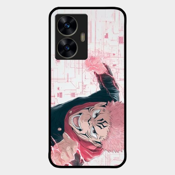 The Suguna Glass Case Cover For Realme C55