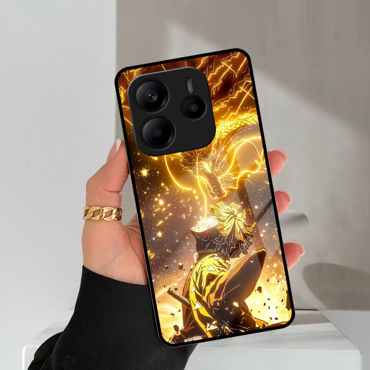 Thunder Boy Glass Case Cover For Redmi