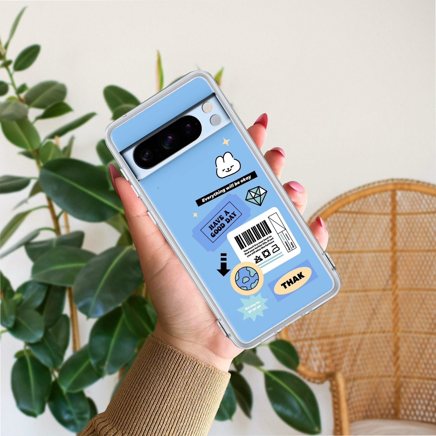 Ticket to Happiness Transparent Silicon Case For Google