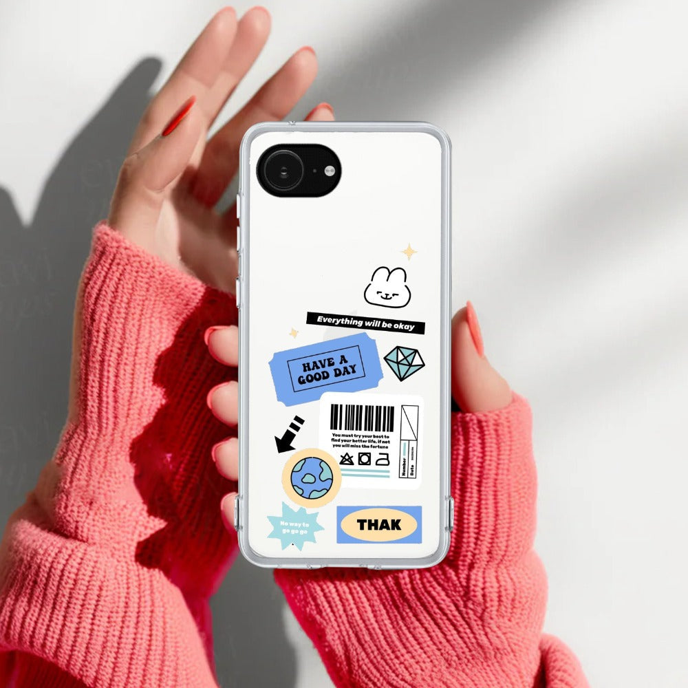 Ticket to Happiness Transparent Silicon Case For Google