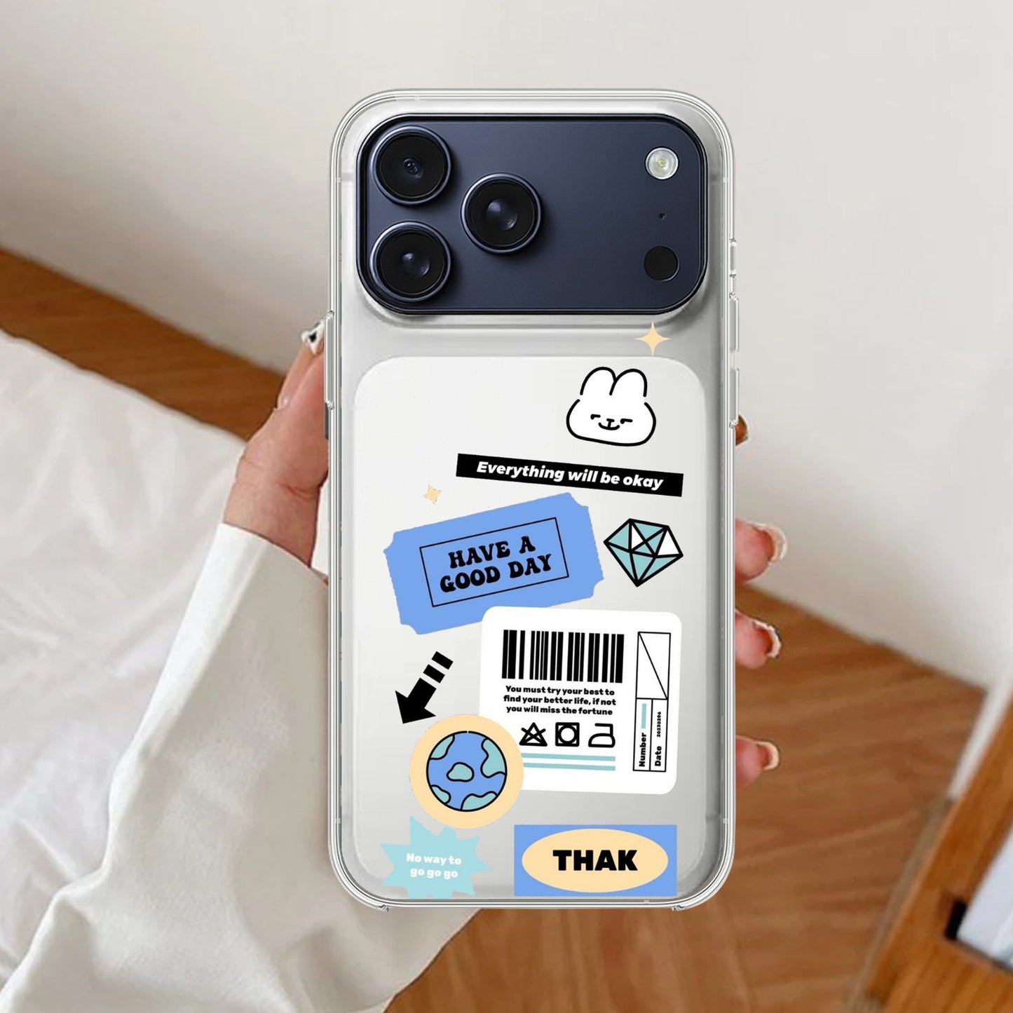 Ticket to Happiness Transparent Silicon Case For iPhone