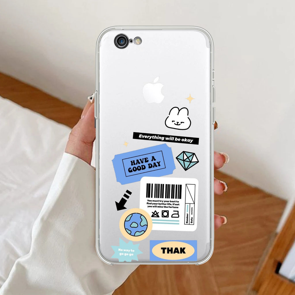 Ticket to Happiness Anti Yellow Clear Case For iPhone 7 / iPhone 8 / iPhone Se 2020
