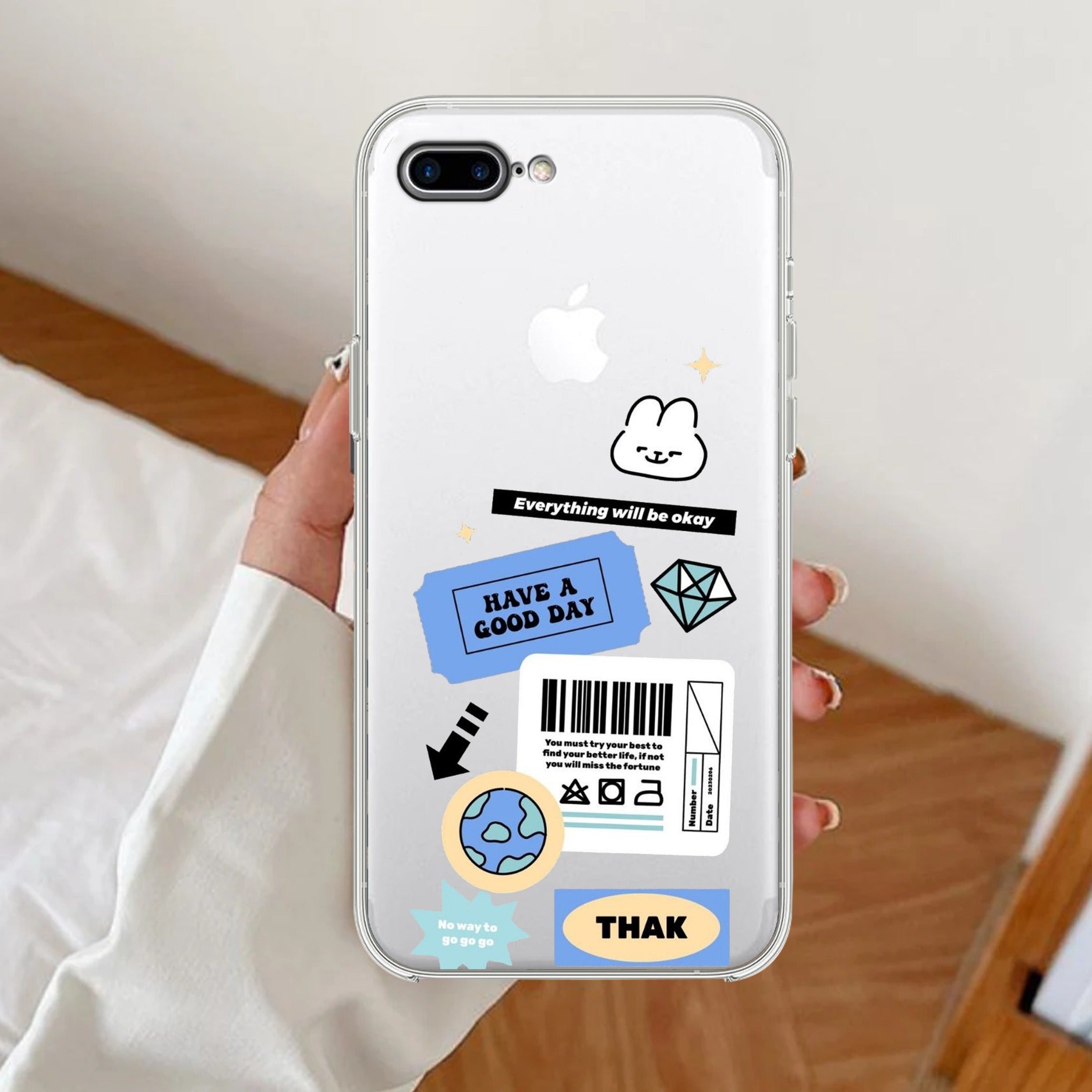 Ticket to Happiness Transparent Silicon Case For iPhone