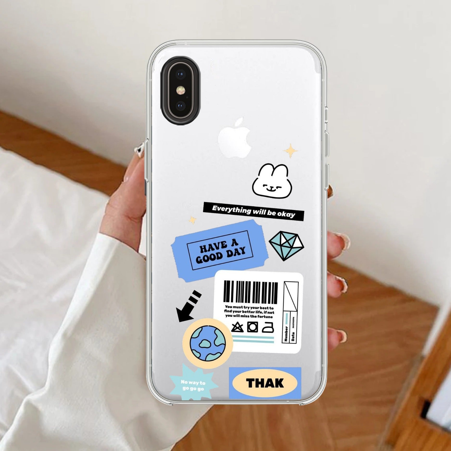 Ticket to Happiness Transparent Silicon Case For iPhone