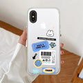 Ticket to Happiness Anti Yellow Clear Case For iPhone Xs Max