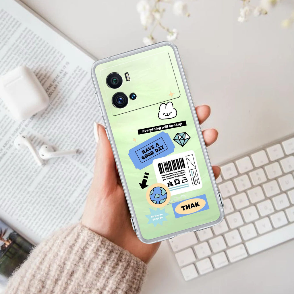 Ticket to Happiness Transparent Silicon Case For iQOO Neo 7 Pro 5G