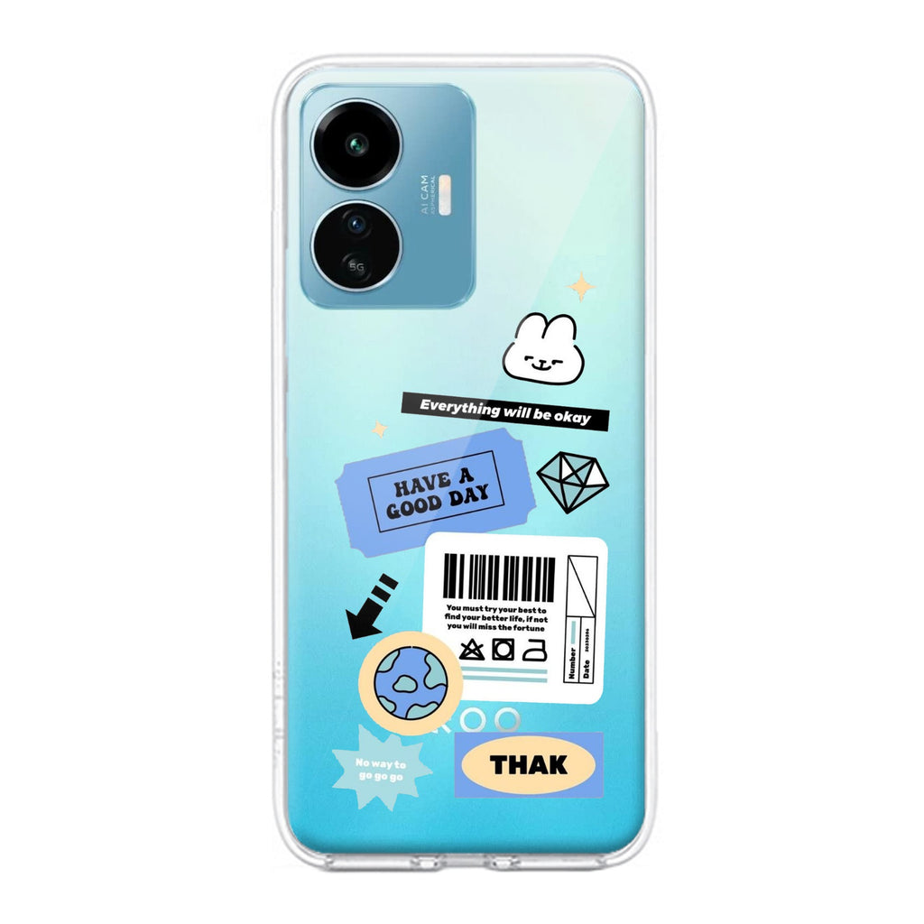 Ticket to Happiness Transparent Silicon Case For iQOO Z6 Lite 5G