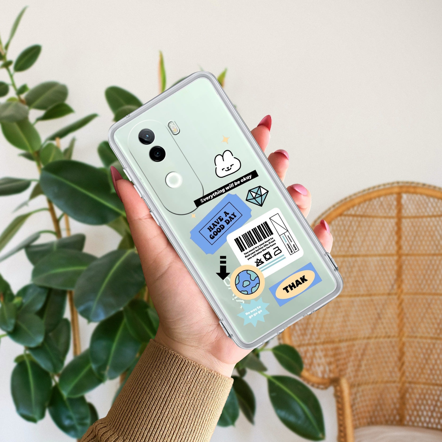 Ticket to Happiness Transparent Silicon Case For Vivo V40e 5G