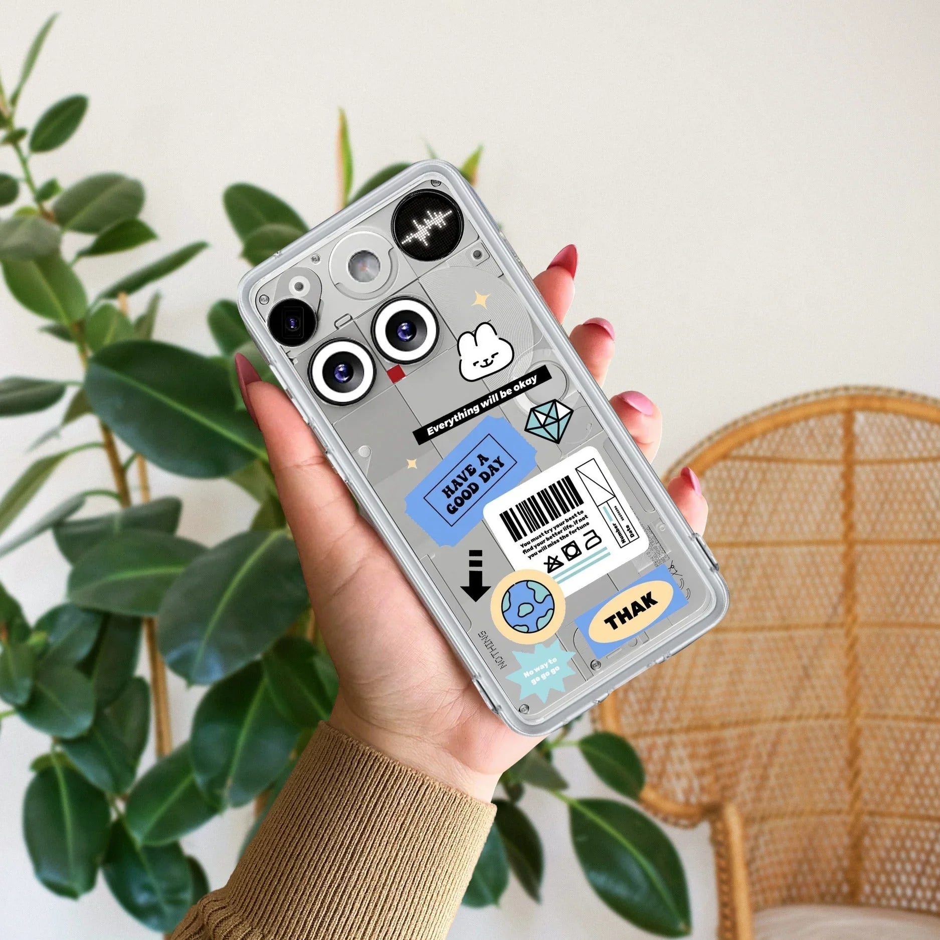 Ticket to Happiness Transparent Silicon Case For Nothing - ShopOnCliQ