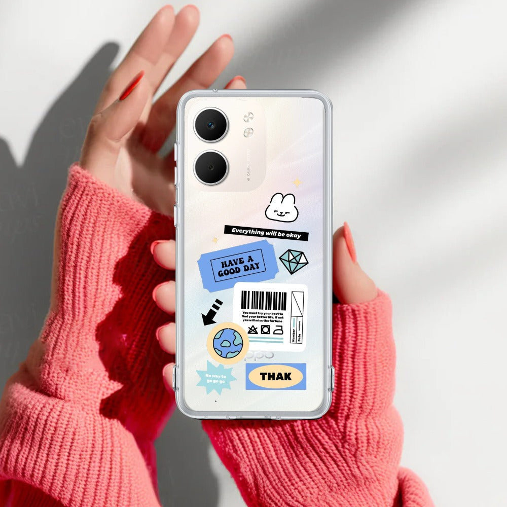 Ticket to Happiness Transparent Silicon Case For Oppo