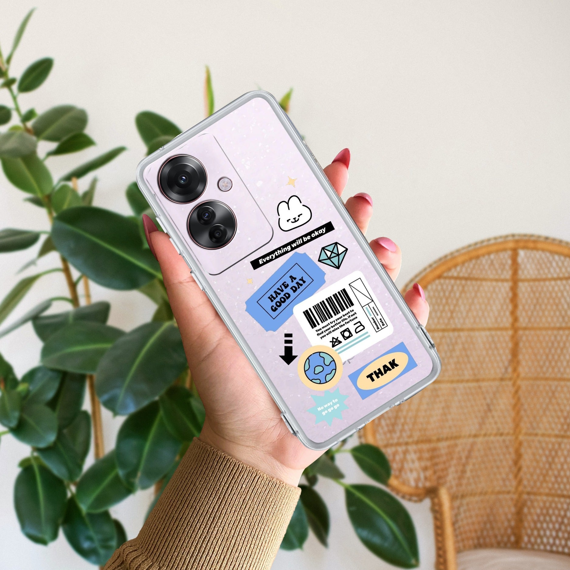 Ticket to Happiness Transparent Silicon Case For Oppo F25 Pro 5G