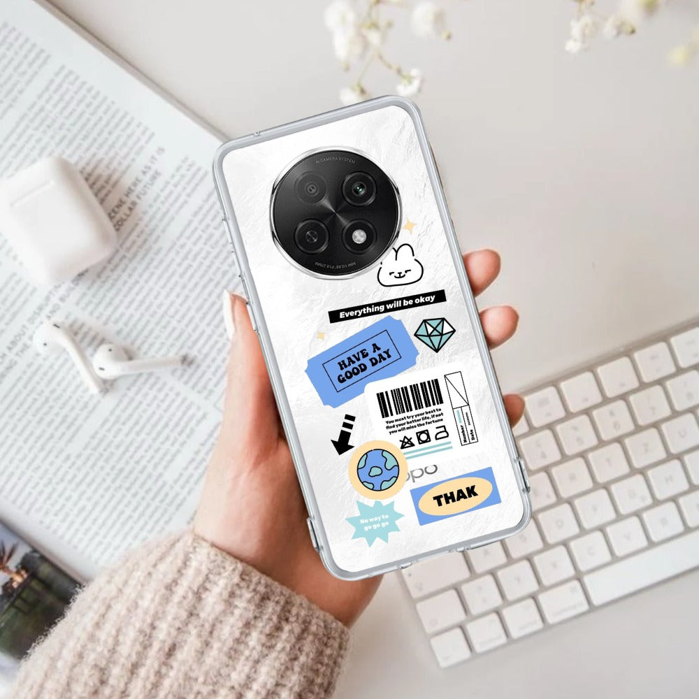 Ticket to Happiness Transparent Silicon Case For Oppo