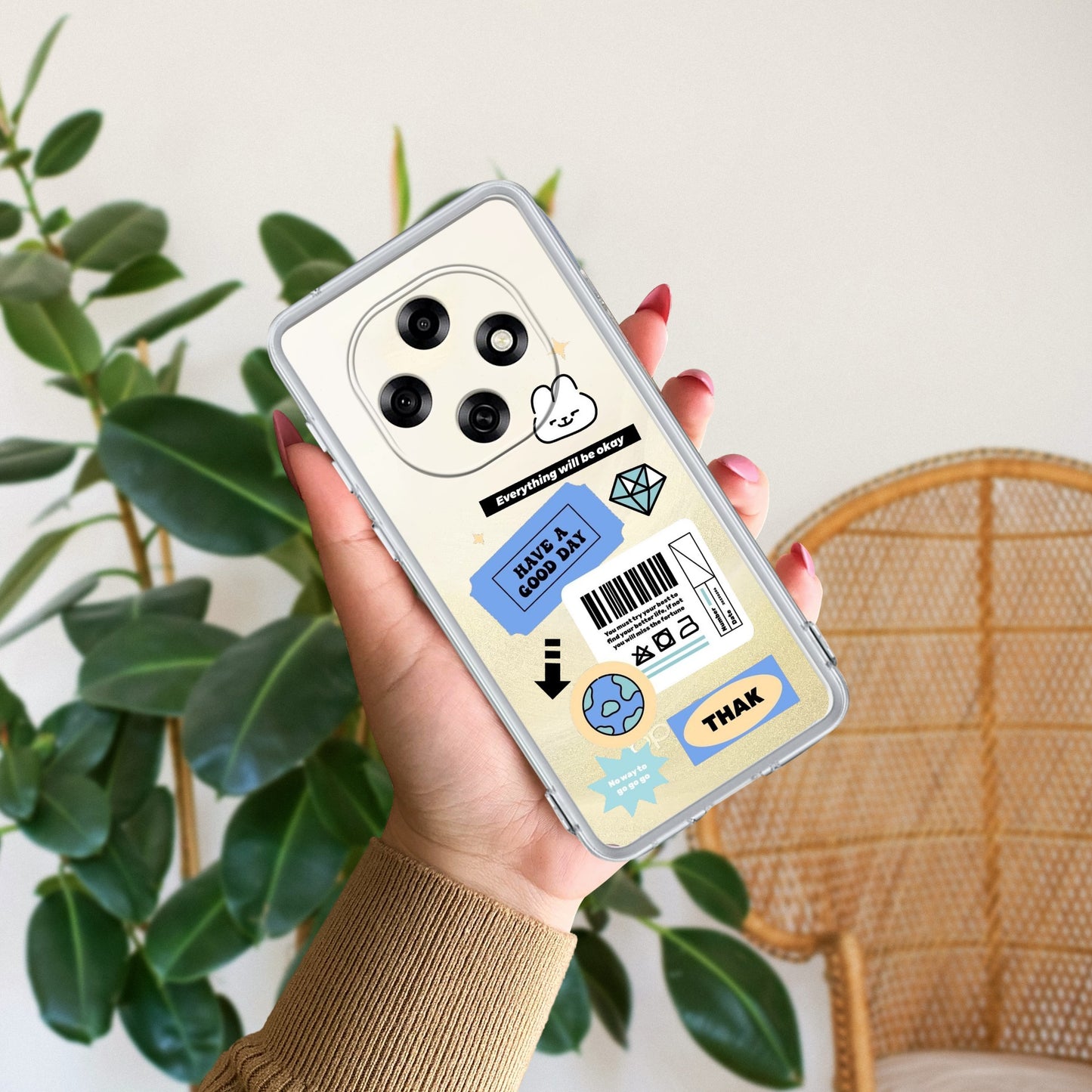 Ticket to Happiness Transparent Silicon Case For Oppo