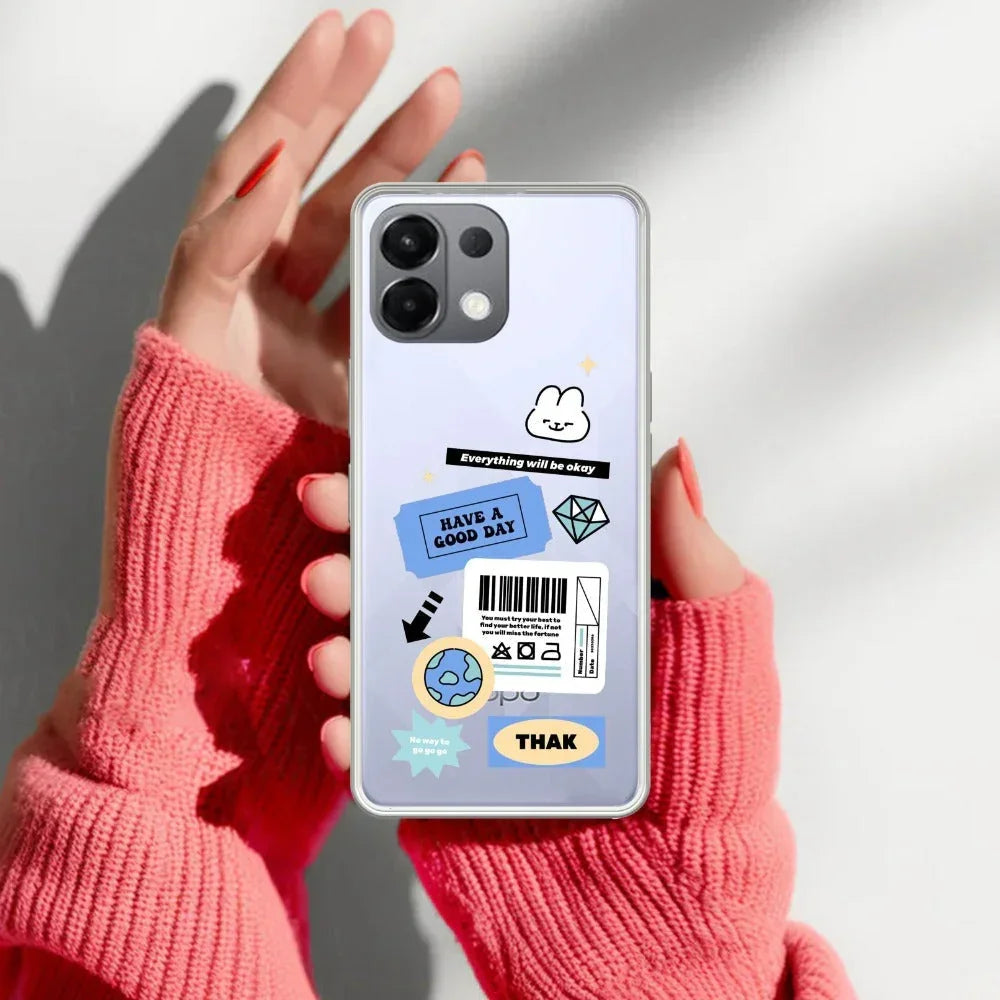 Ticket to Happiness Transparent Silicon Case For Oppo F27 Pro Plus 5G