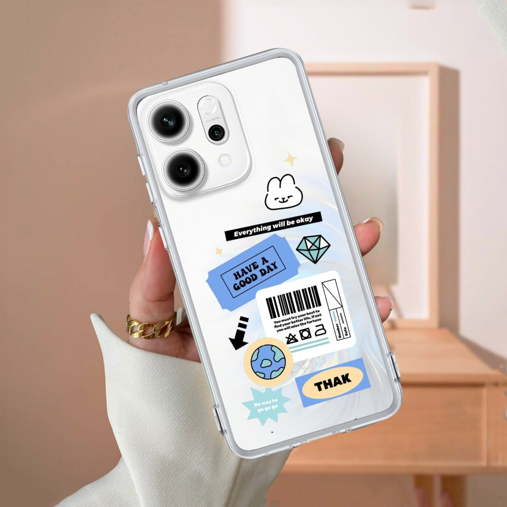 Ticket to Happiness Transparent Silicon Case For Oppo