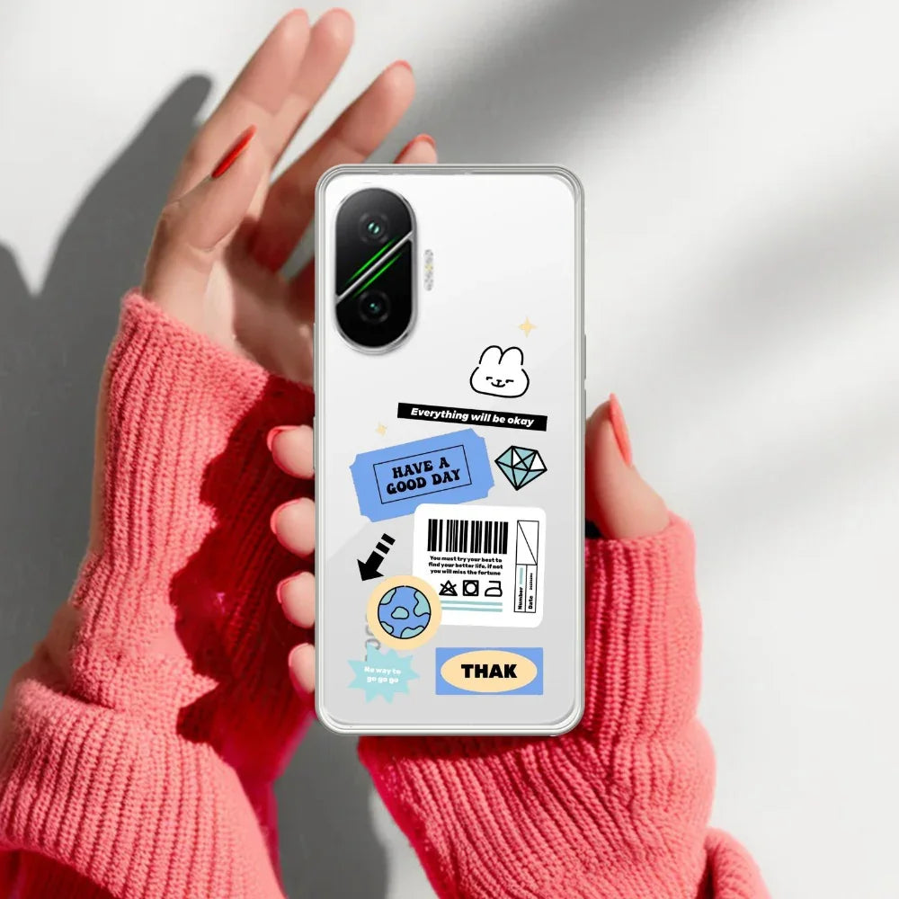 Ticket to Happiness Transparent Silicon Case For Poco - ShopOnCliQ