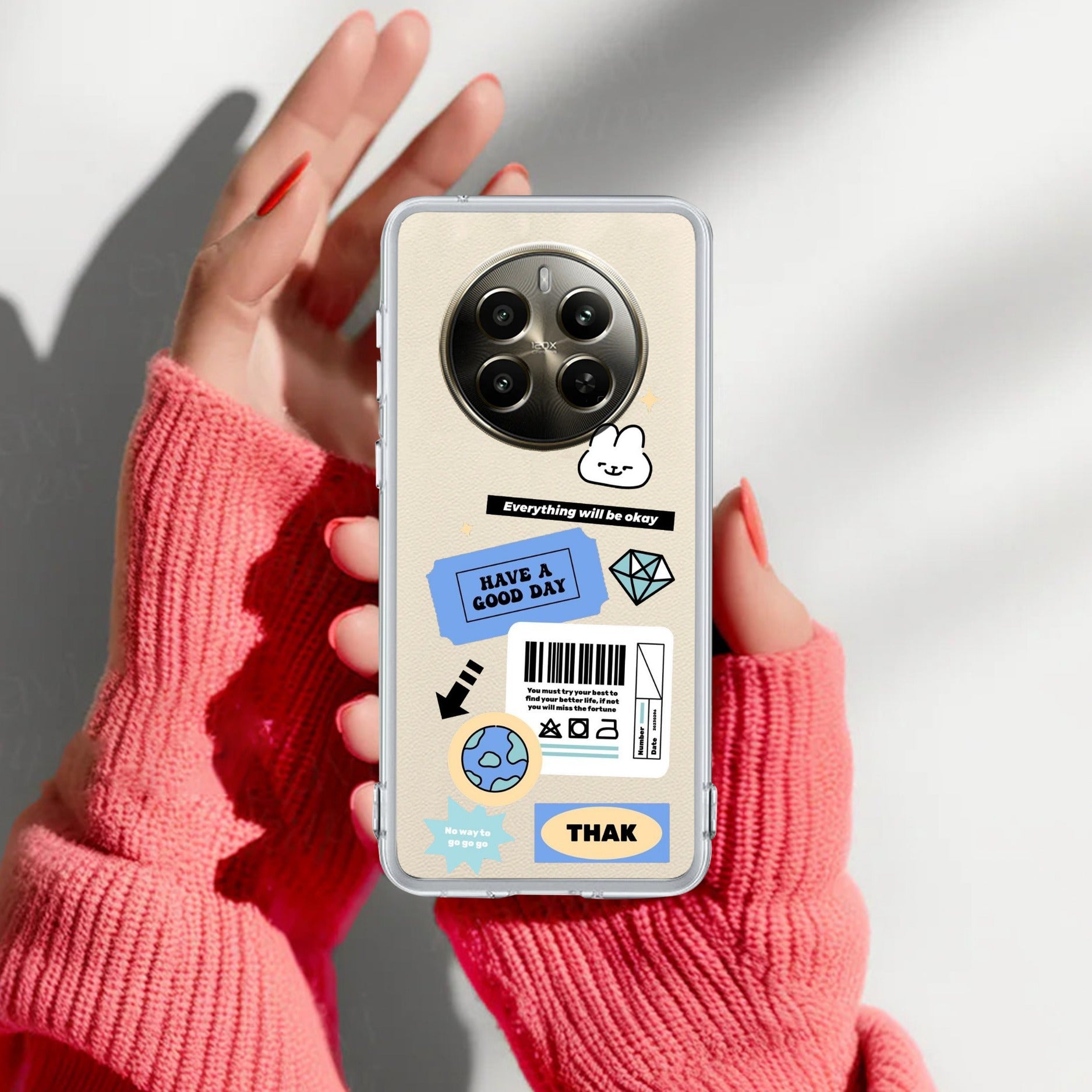 Ticket to Happiness Transparent Silicon Case For Realme GT 7T 5G