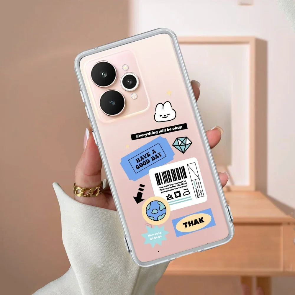 Ticket to Happiness Transparent Silicon Case For Realme Narzo 70 5G