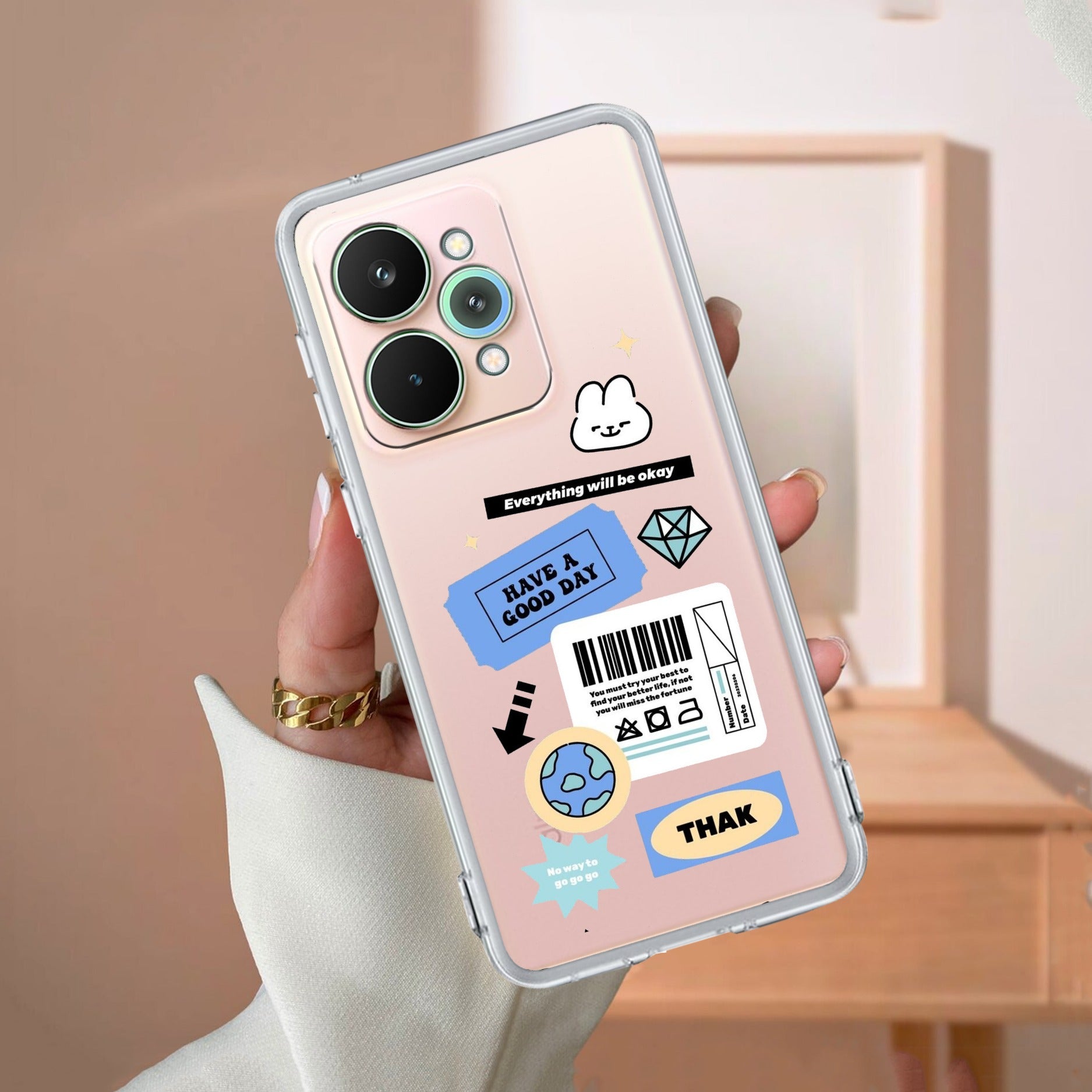 Ticket to Happiness Transparent Silicon Case For Realme 15 5G