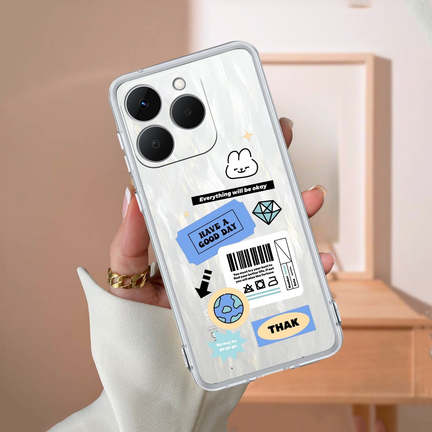 Ticket to Happiness Transparent Silicon Case For Realme/Narzo