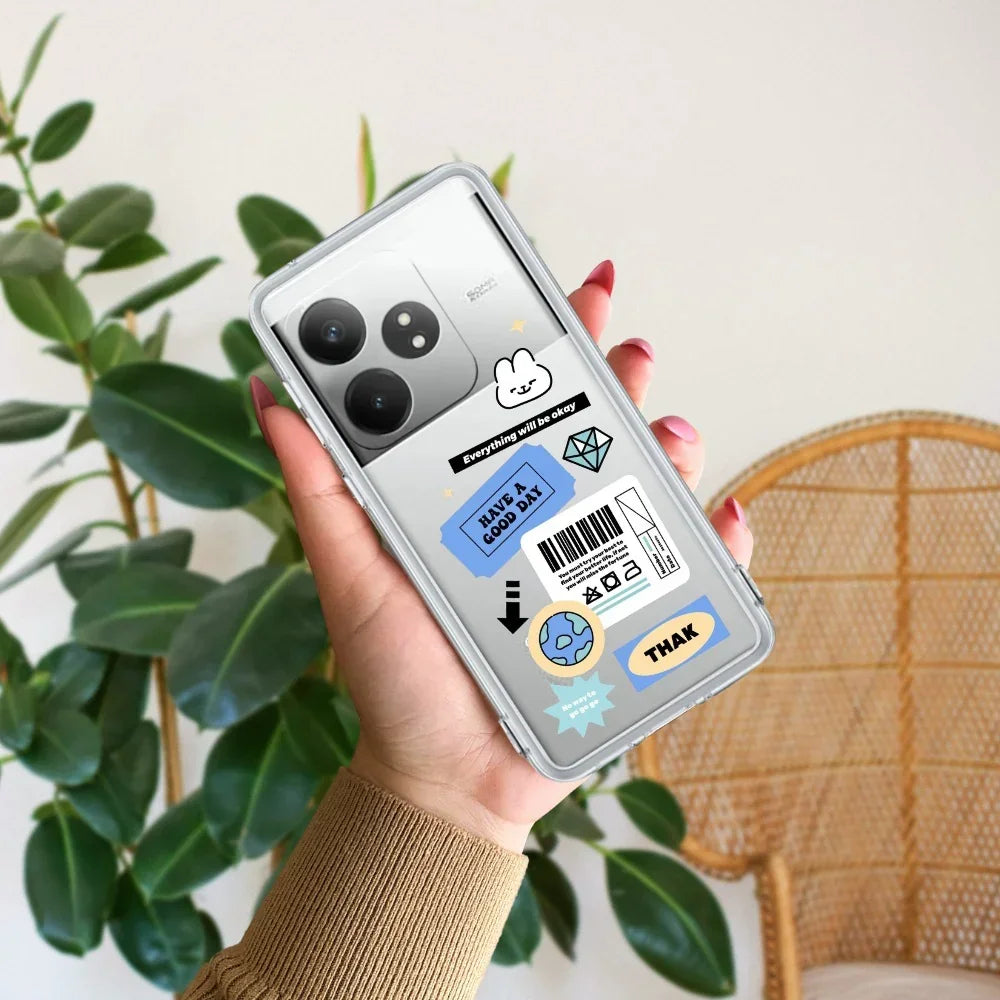 Ticket to Happiness Transparent Silicon Case For Realme 12 5G