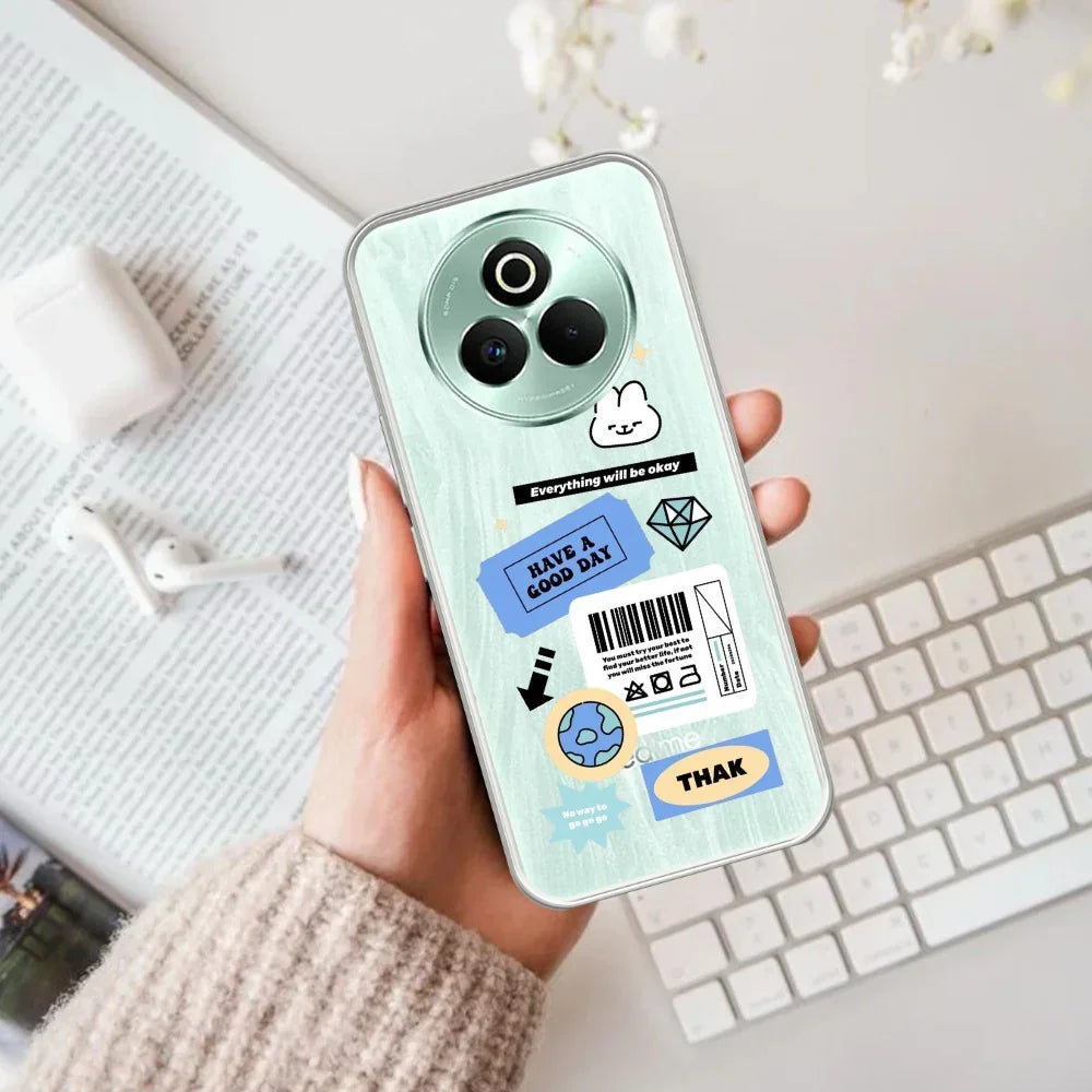 Ticket to Happiness Transparent Silicon Case For Realme 12 Plus 5G