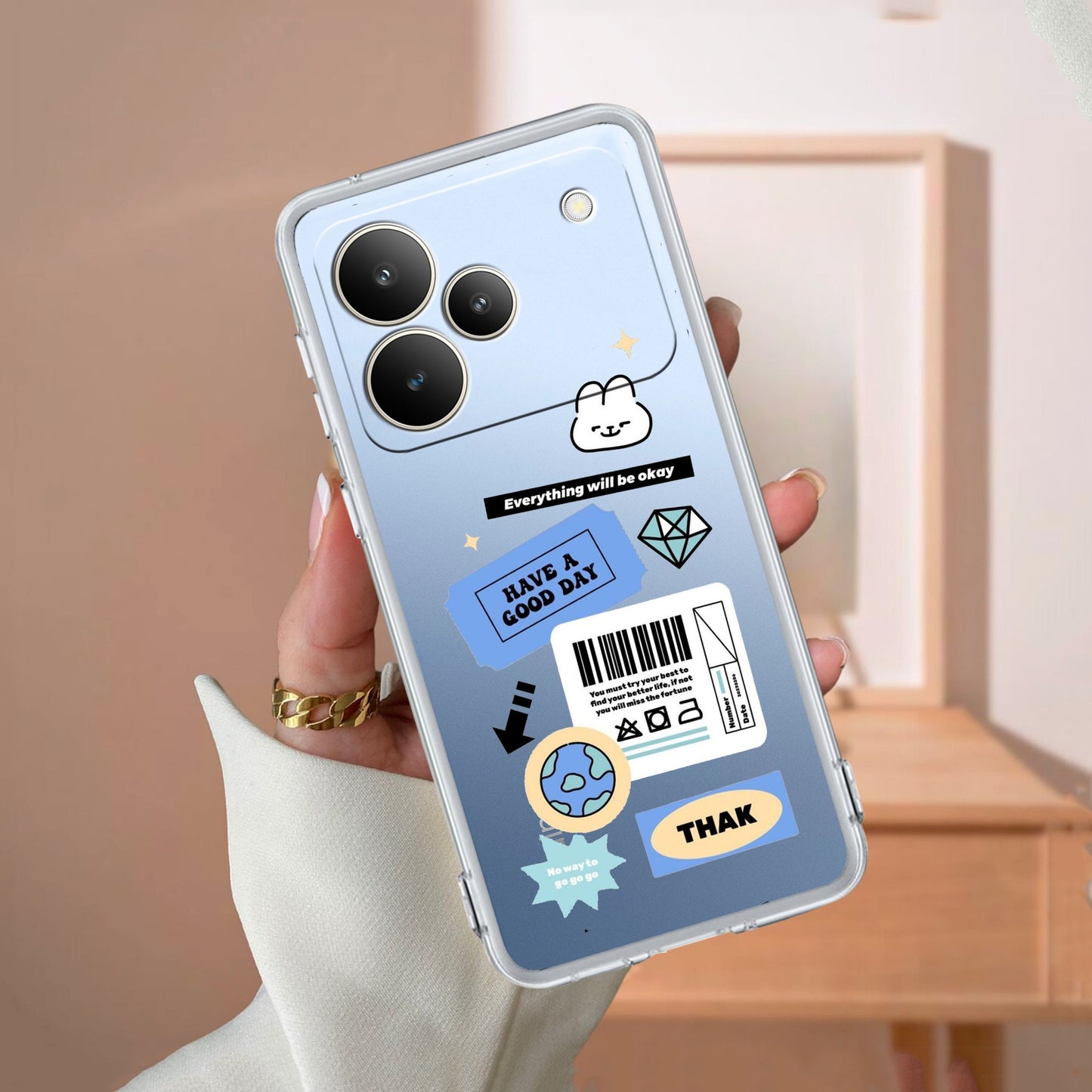 Ticket to Happiness Transparent Silicon Case For Realme/Narzo