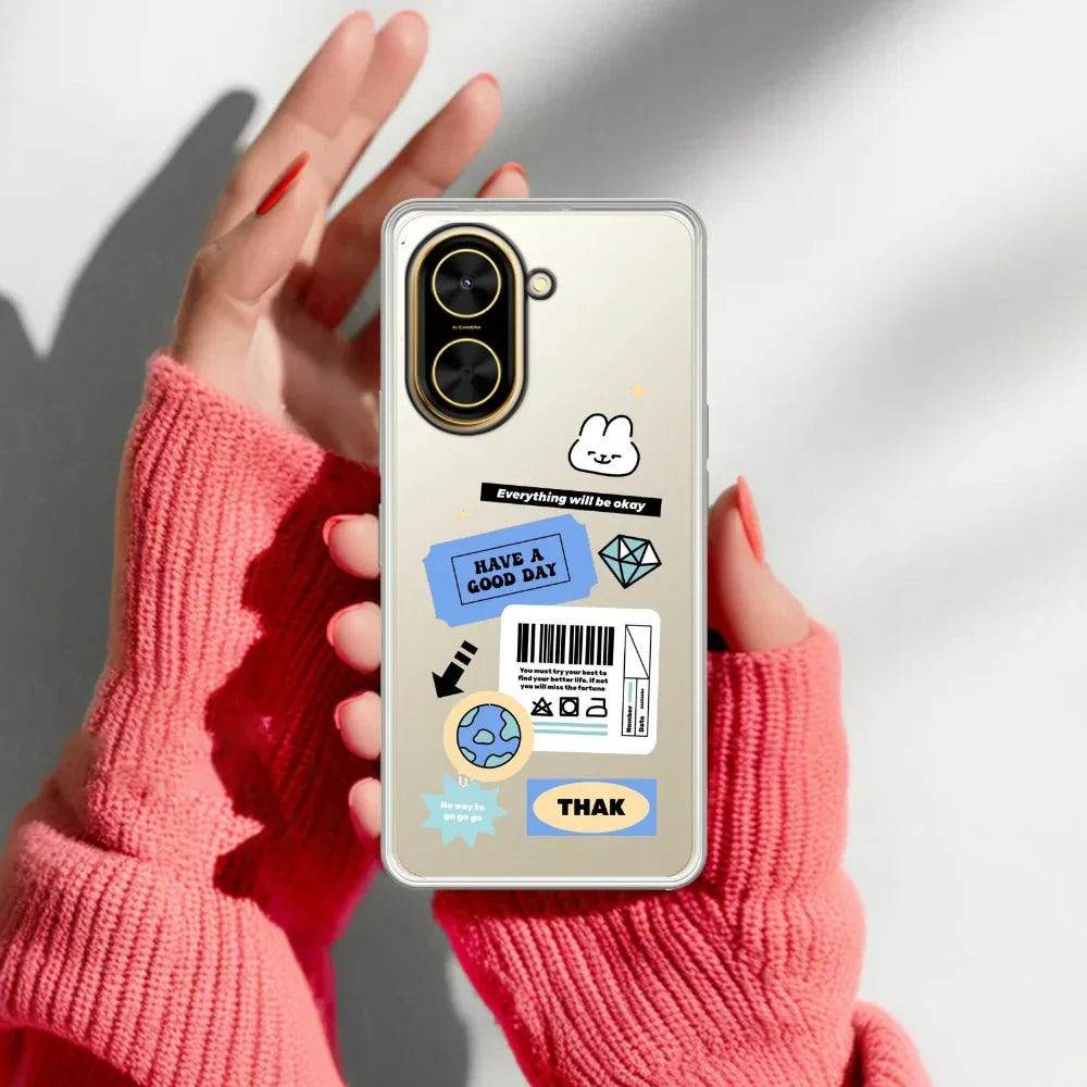 Ticket to Happiness Transparent Silicon Case For Poco - ShopOnCliQ