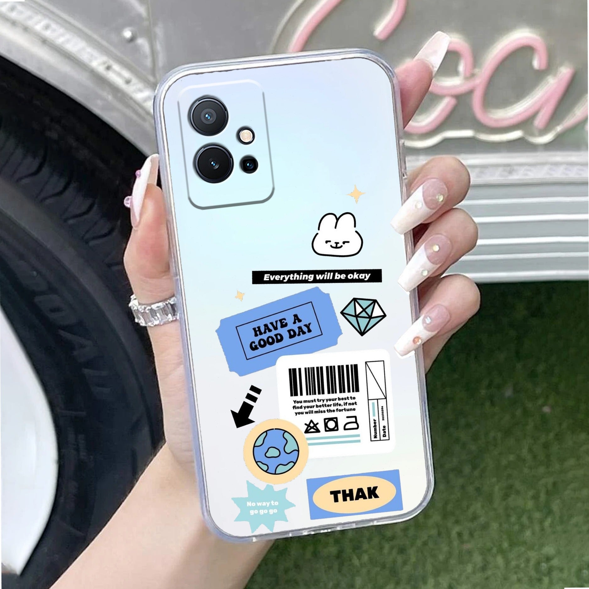Ticket to Happiness Transparent Silicon Case For Vivo T1 5G