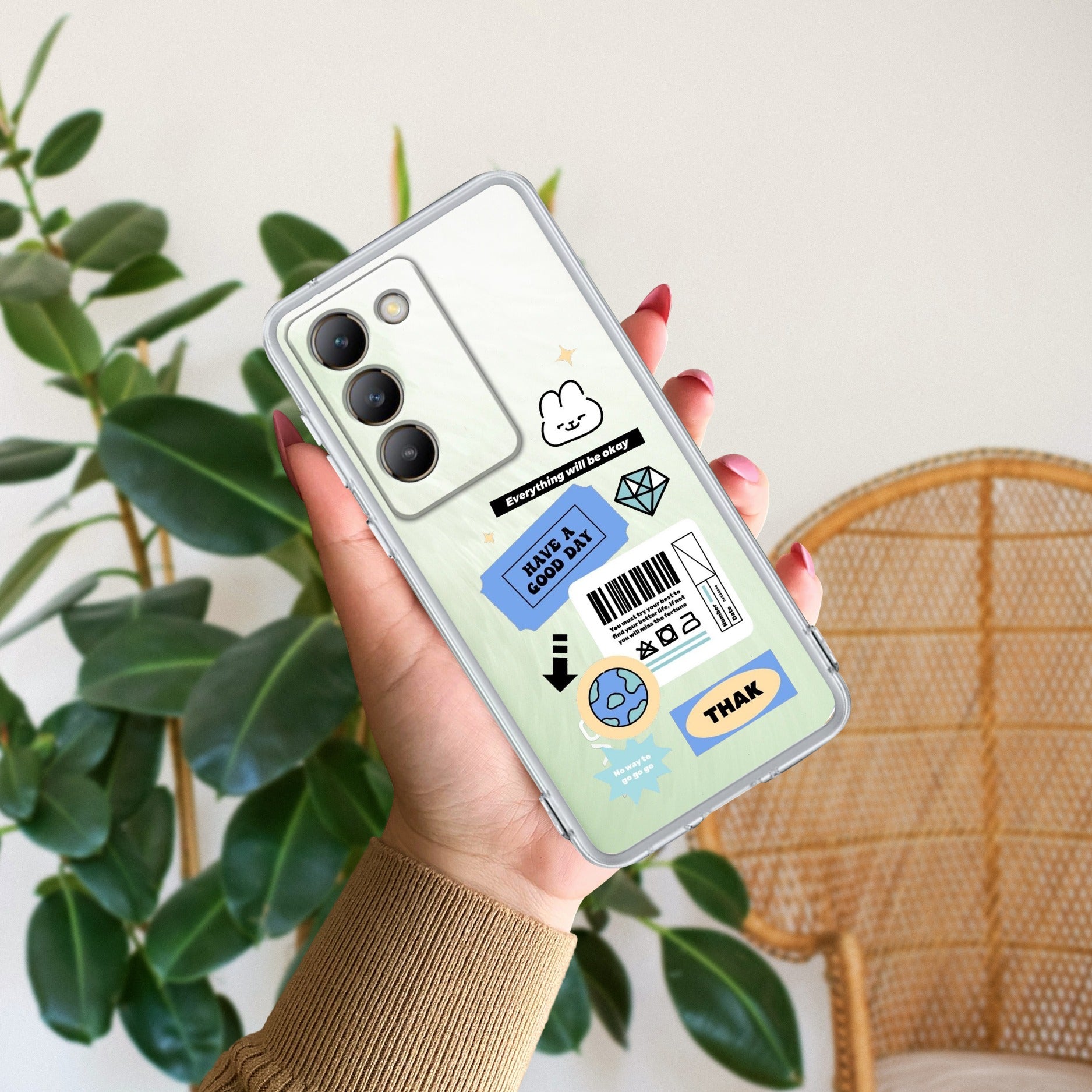 Ticket to Happiness Transparent Silicon Case For Vivo T2x 5G