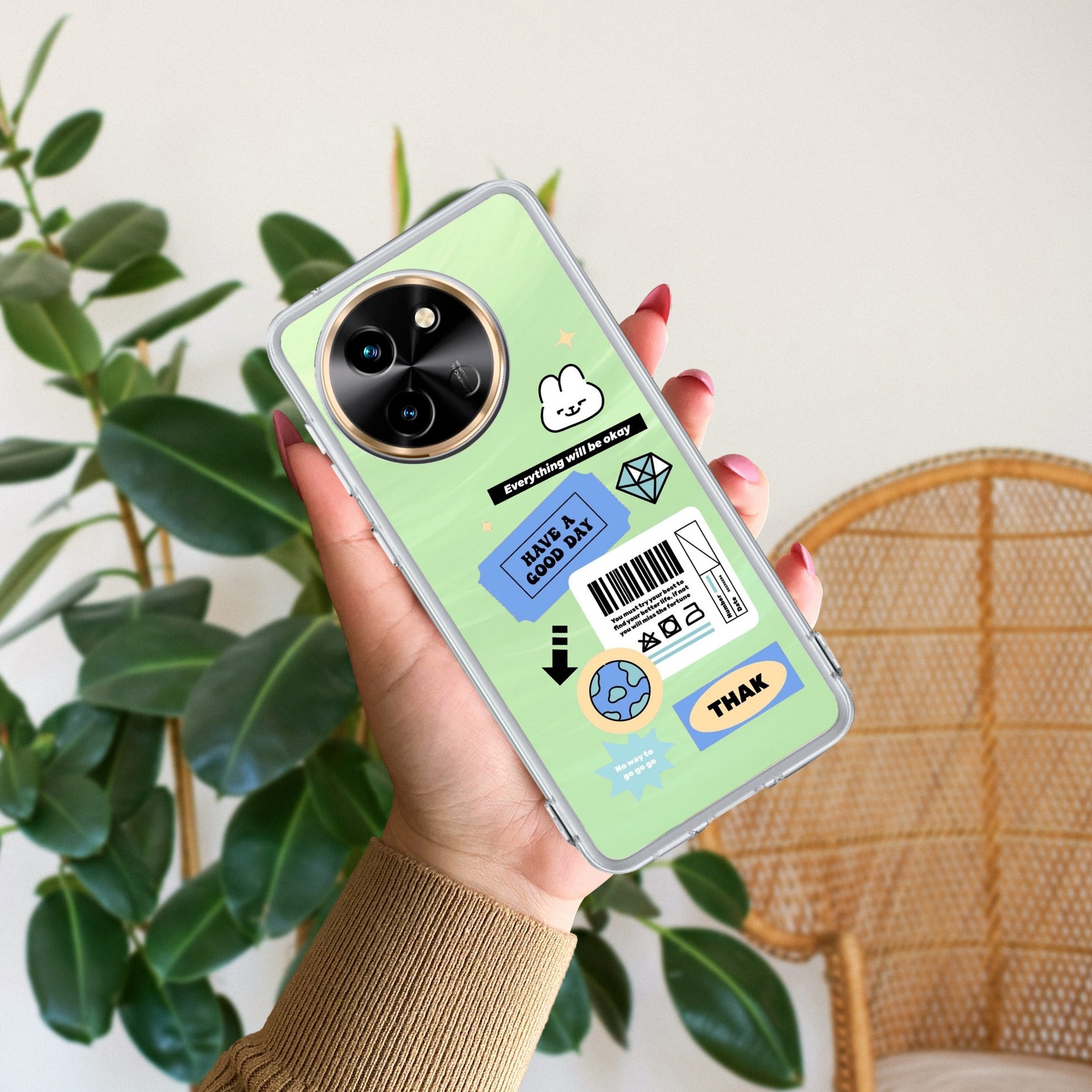 Ticket to Happiness Transparent Silicon Case For Vivo T3X 5G