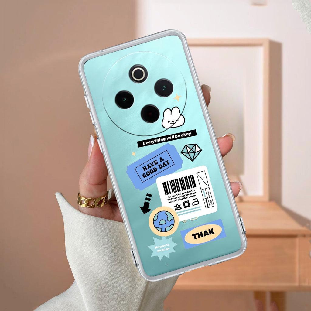 Ticket to Happiness Transparent Silicon Case For Vivo V29 5G
