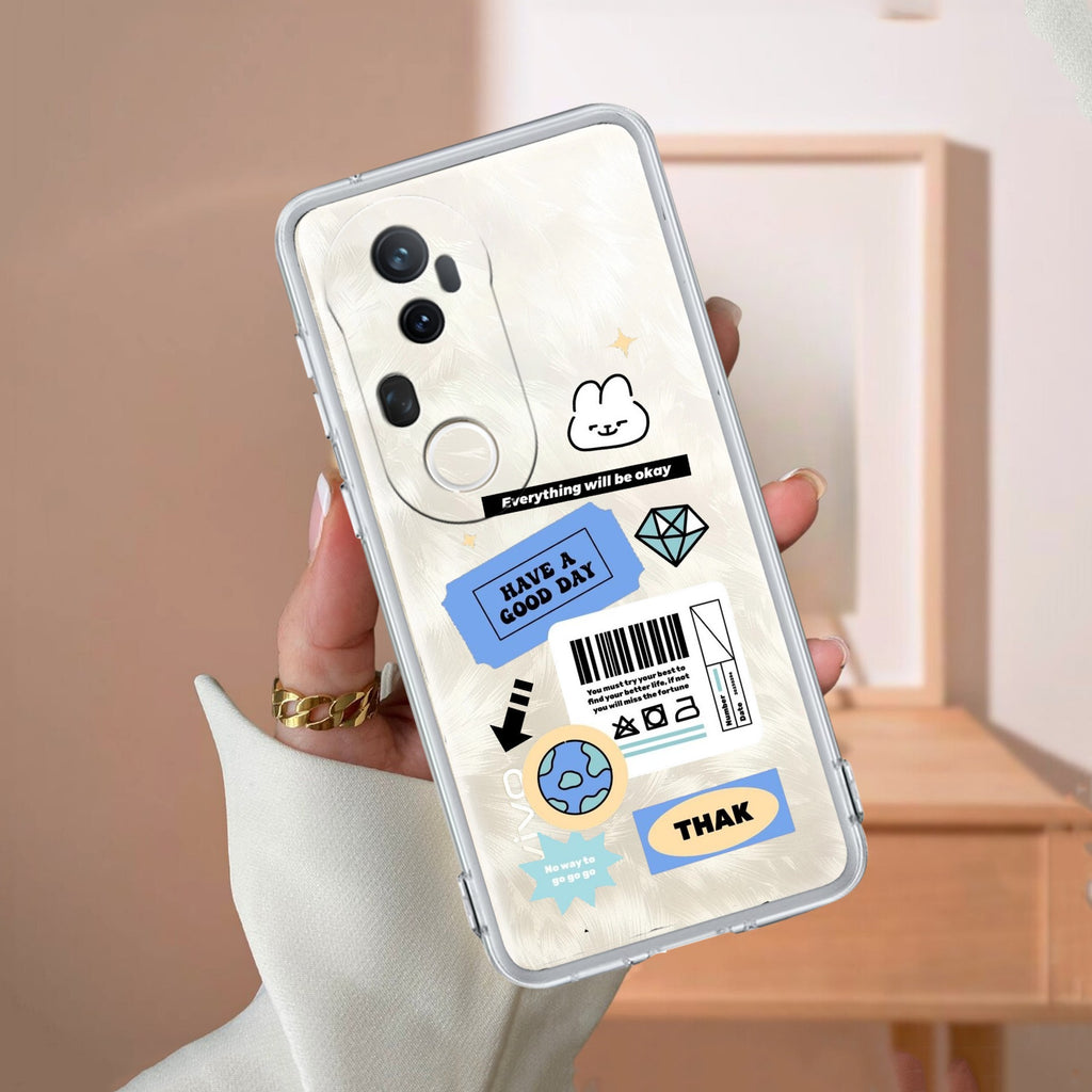 Ticket to Happiness Transparent Silicon Case For Vivo T2 5G