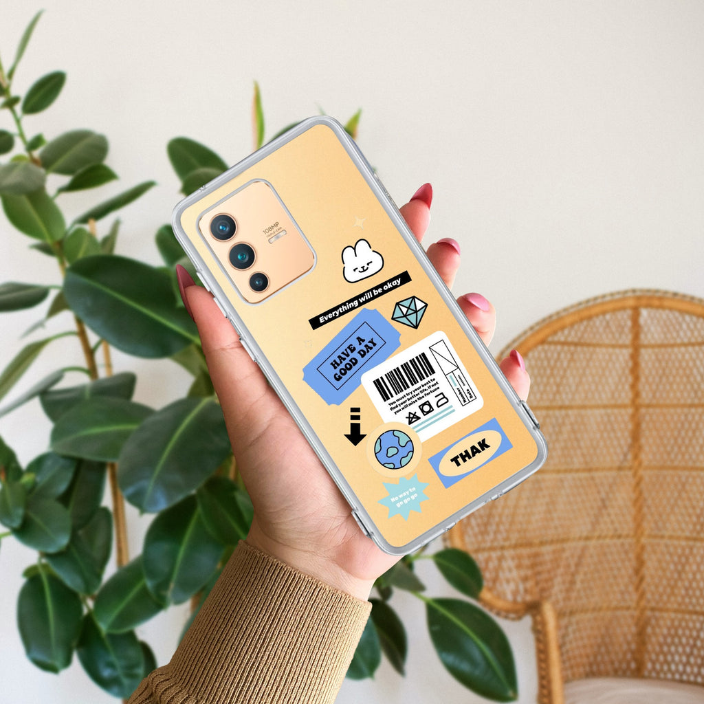 Ticket to Happiness Transparent Silicon Case For Vivo V23 5G