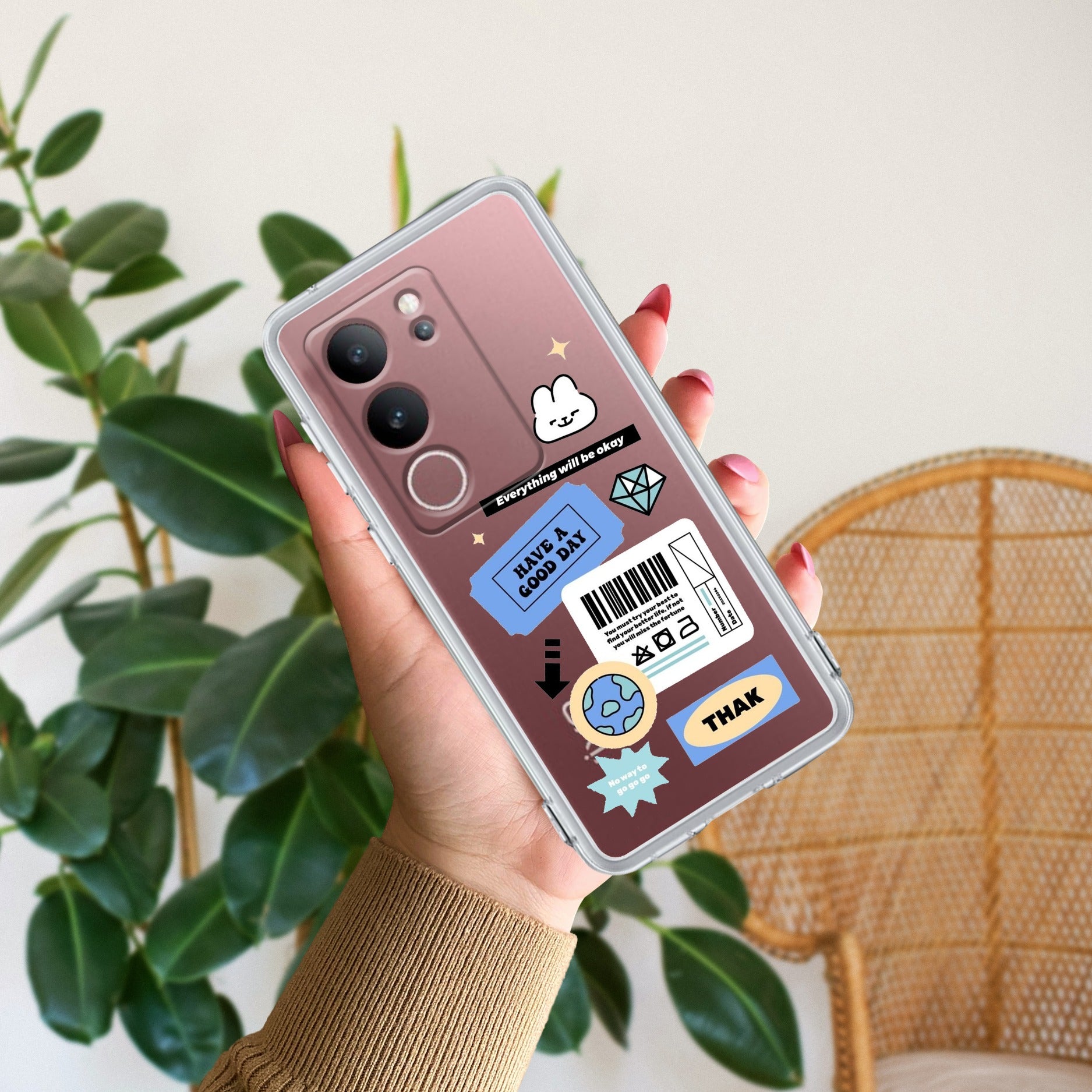 Ticket to Happiness Transparent Silicon Case For Vivo V29 Pro 5G