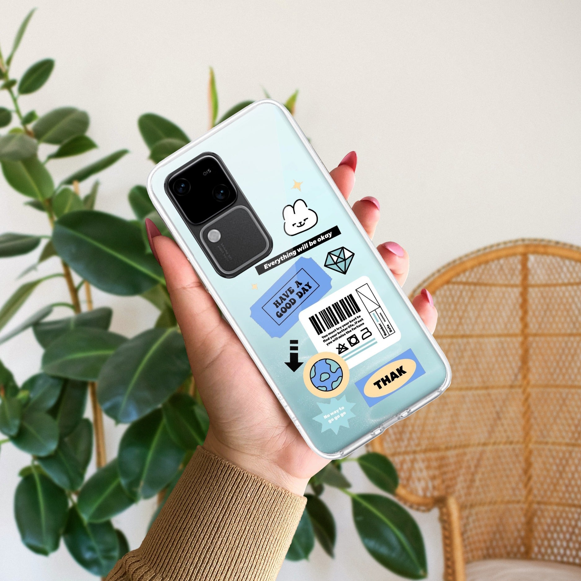 Ticket to Happiness Transparent Silicon Case For Vivo Y35
