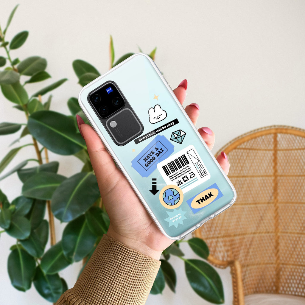 Ticket to Happiness Transparent Silicon Case For Vivo V30 Pro 5G