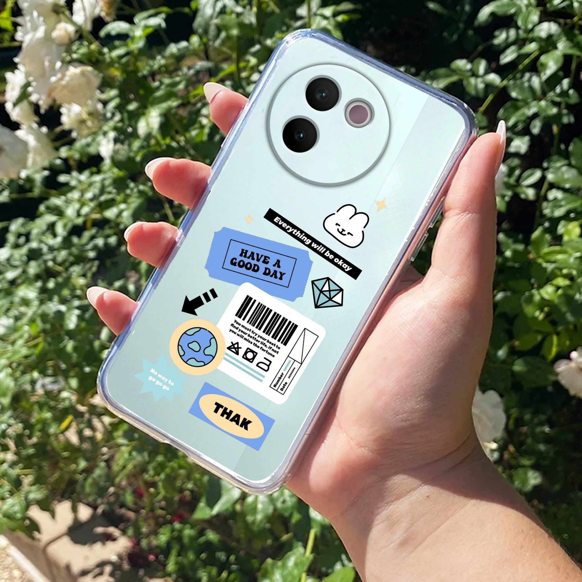 Ticket to Happiness Transparent Silicon Case For Vivo V30e 5G
