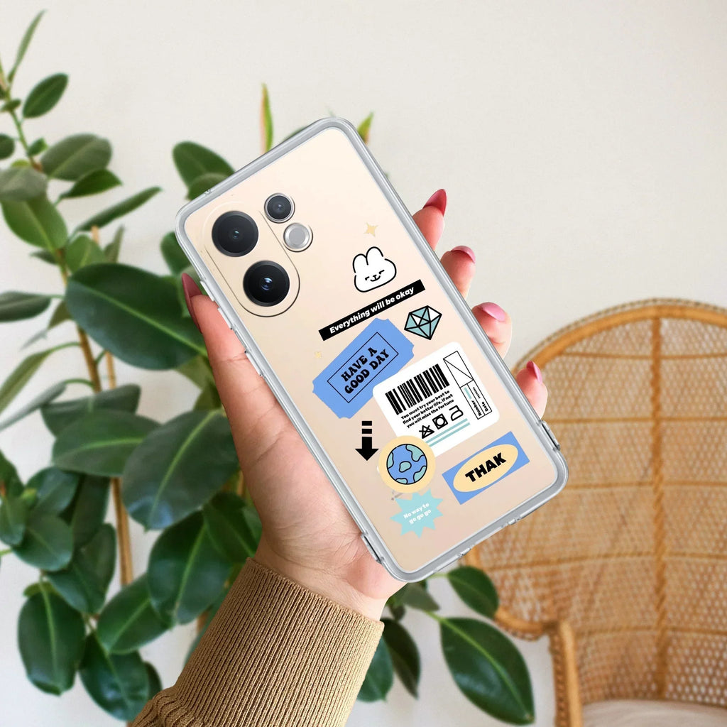 Ticket to Happiness Transparent Silicon Case For Vivo T1 44W