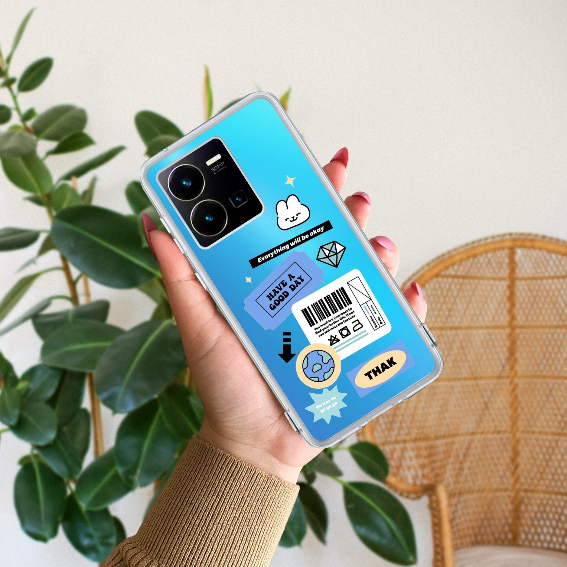 Ticket to Happiness Transparent Silicon Case For Vivo Y35